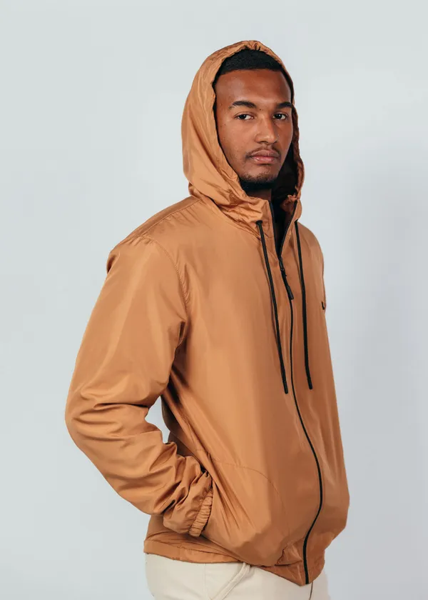 Corta vento laranja streetwear